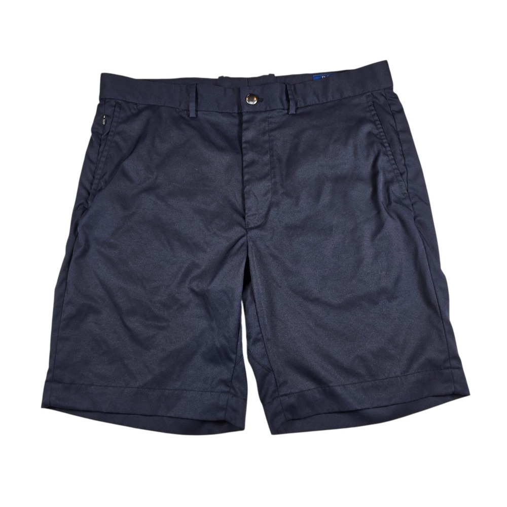 Polo Ralph Lauren Navy Blue Flat Front Golf Performance 9" Shorts- Men's Size 34